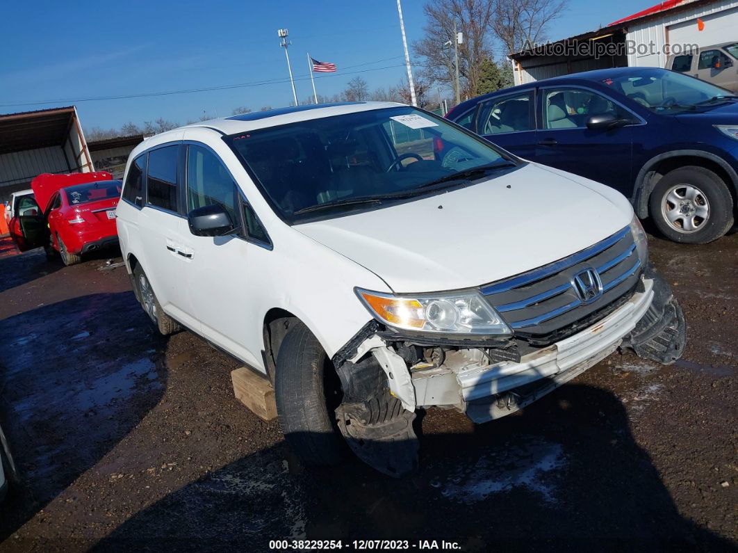 2013 Honda Odyssey Ex-l White vin: 5FNRL5H67DB055542