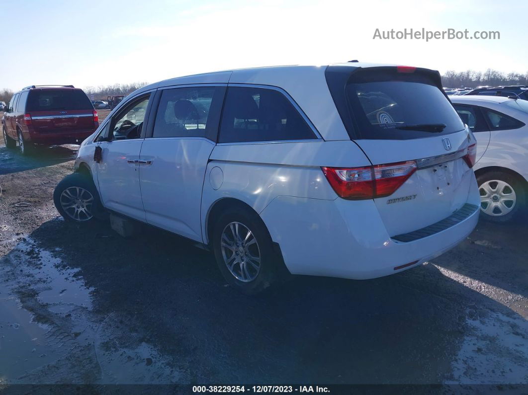 2013 Honda Odyssey Ex-l White vin: 5FNRL5H67DB055542