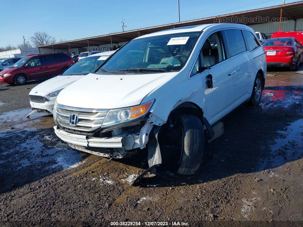 2013 Honda Odyssey Ex-l White vin: 5FNRL5H67DB055542