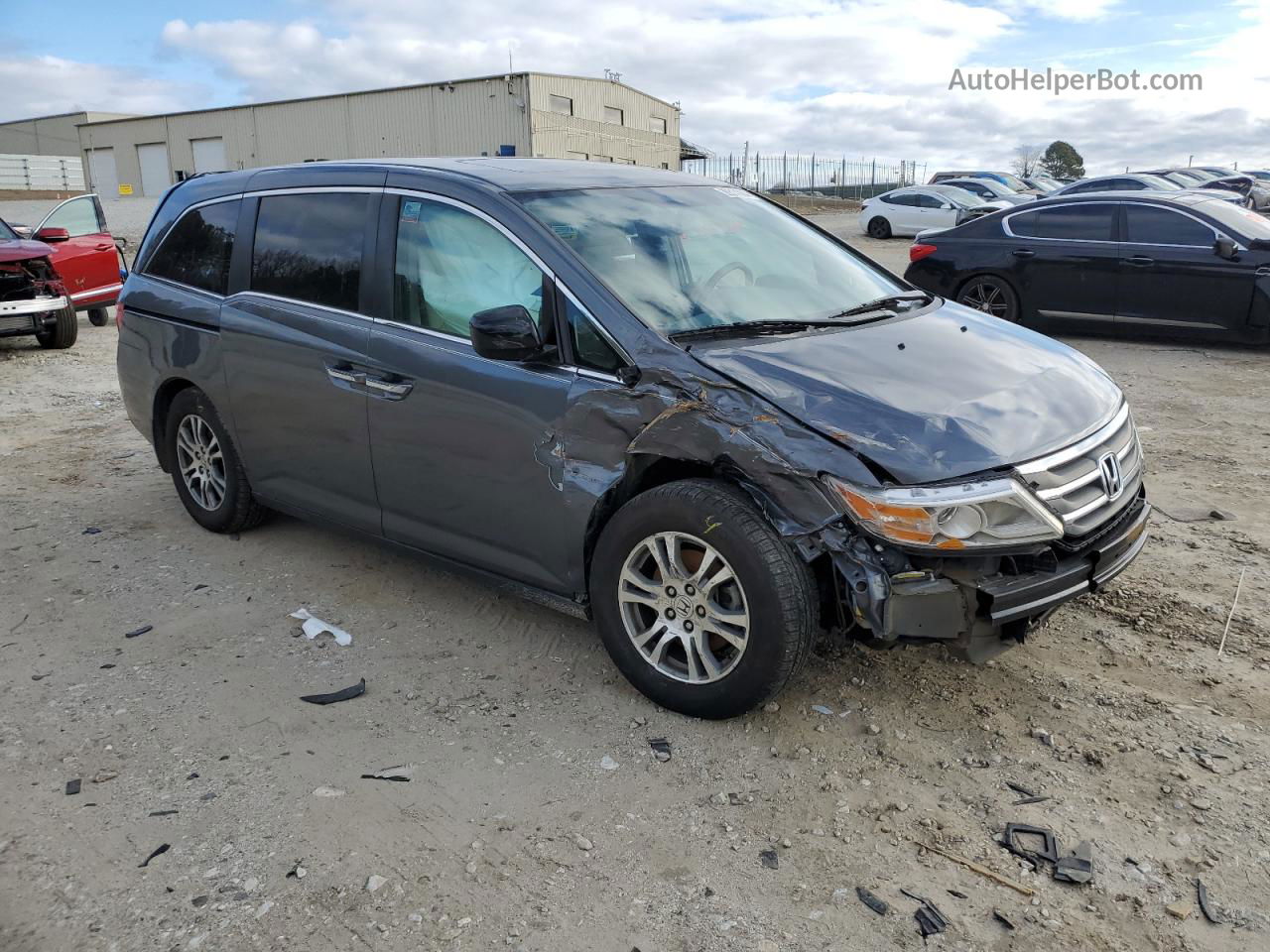 2013 Honda Odyssey Exl Gray vin: 5FNRL5H67DB064550