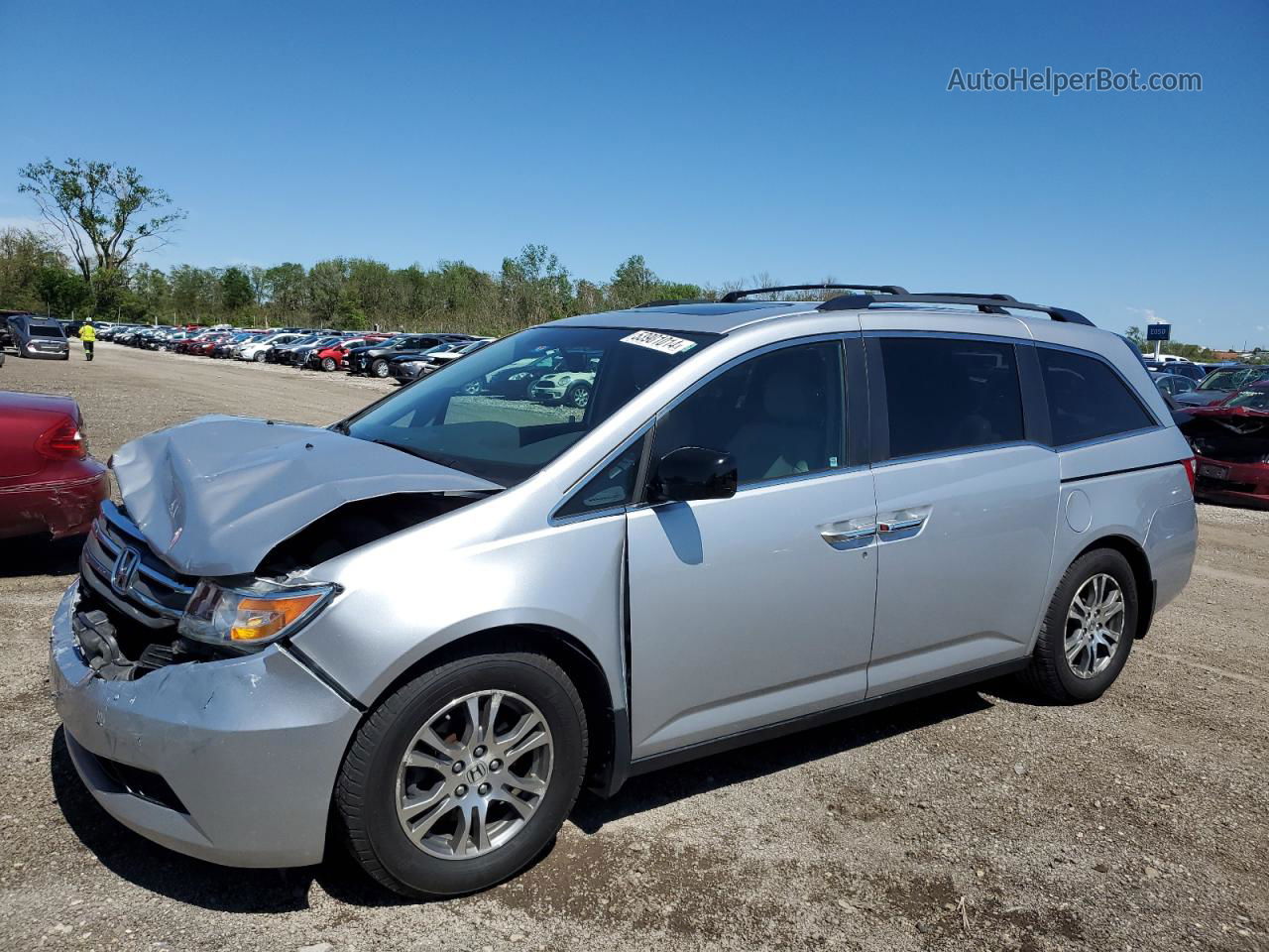 2013 Honda Odyssey Exl Серебряный vin: 5FNRL5H68DB014692