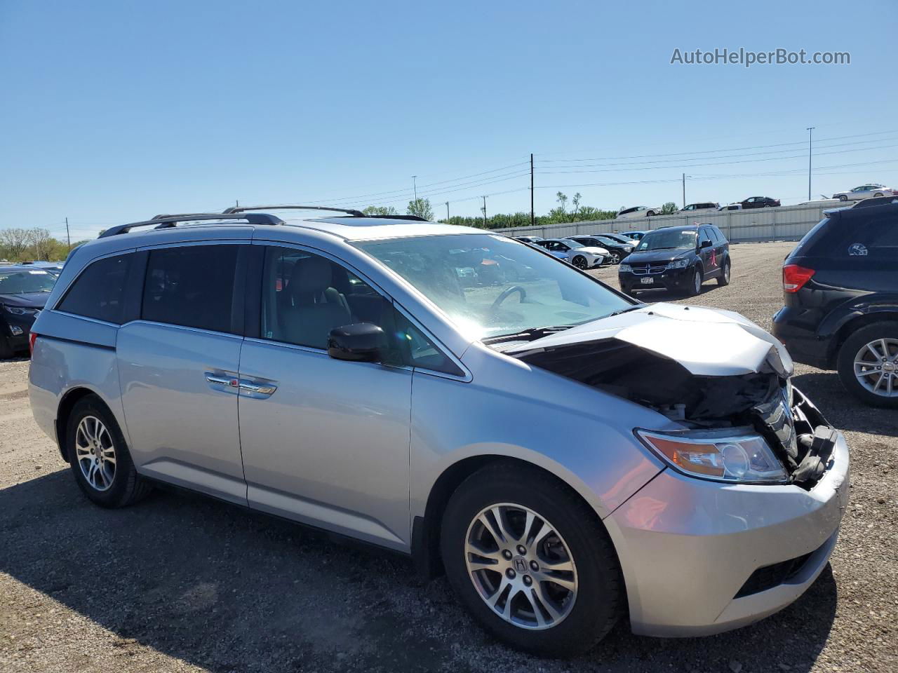 2013 Honda Odyssey Exl Серебряный vin: 5FNRL5H68DB014692