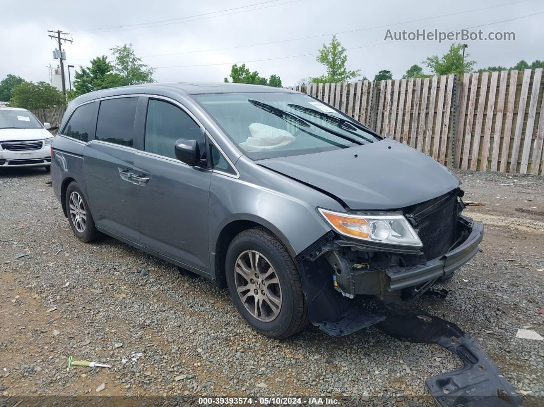 2013 Honda Odyssey Ex-l Gray vin: 5FNRL5H68DB017799