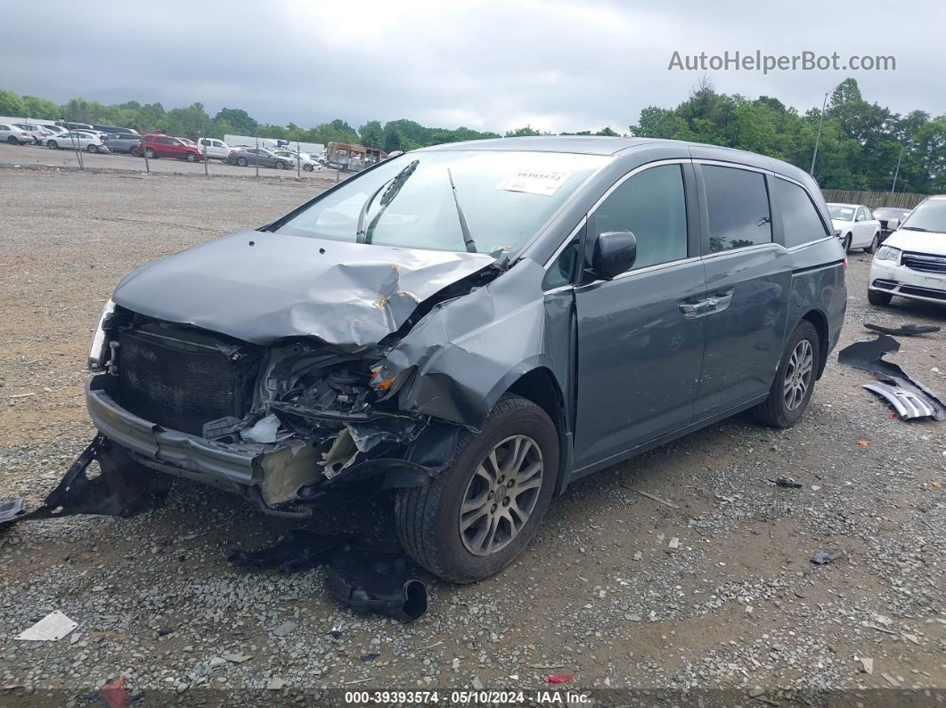 2013 Honda Odyssey Ex-l Gray vin: 5FNRL5H68DB017799