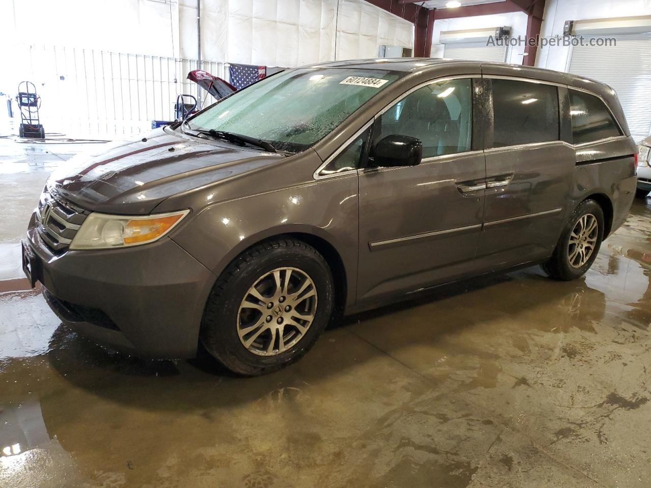 2013 Honda Odyssey Exl Gray vin: 5FNRL5H68DB028267