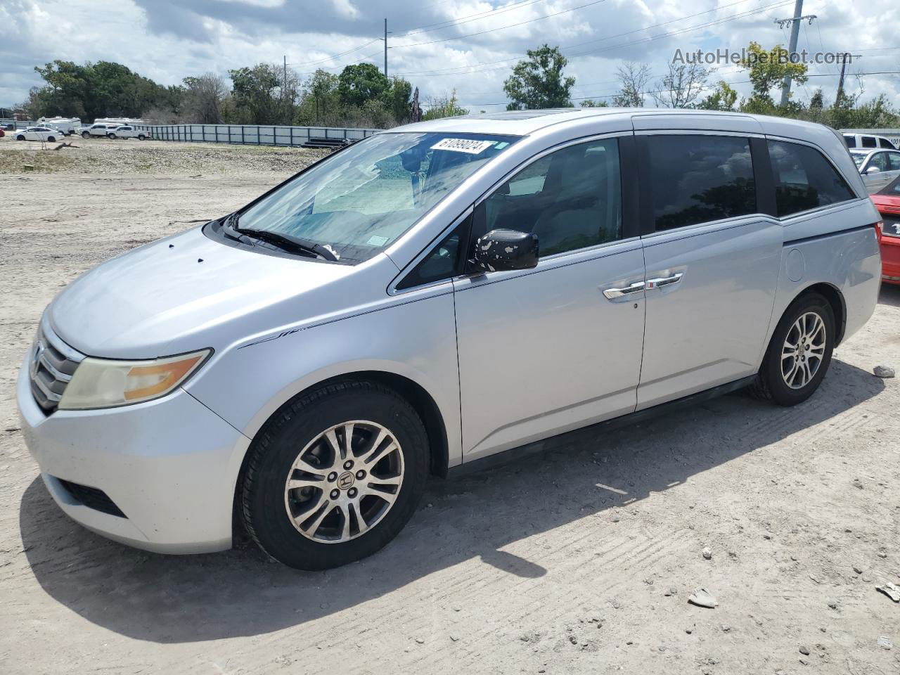 2013 Honda Odyssey Exl Silver vin: 5FNRL5H68DB030648