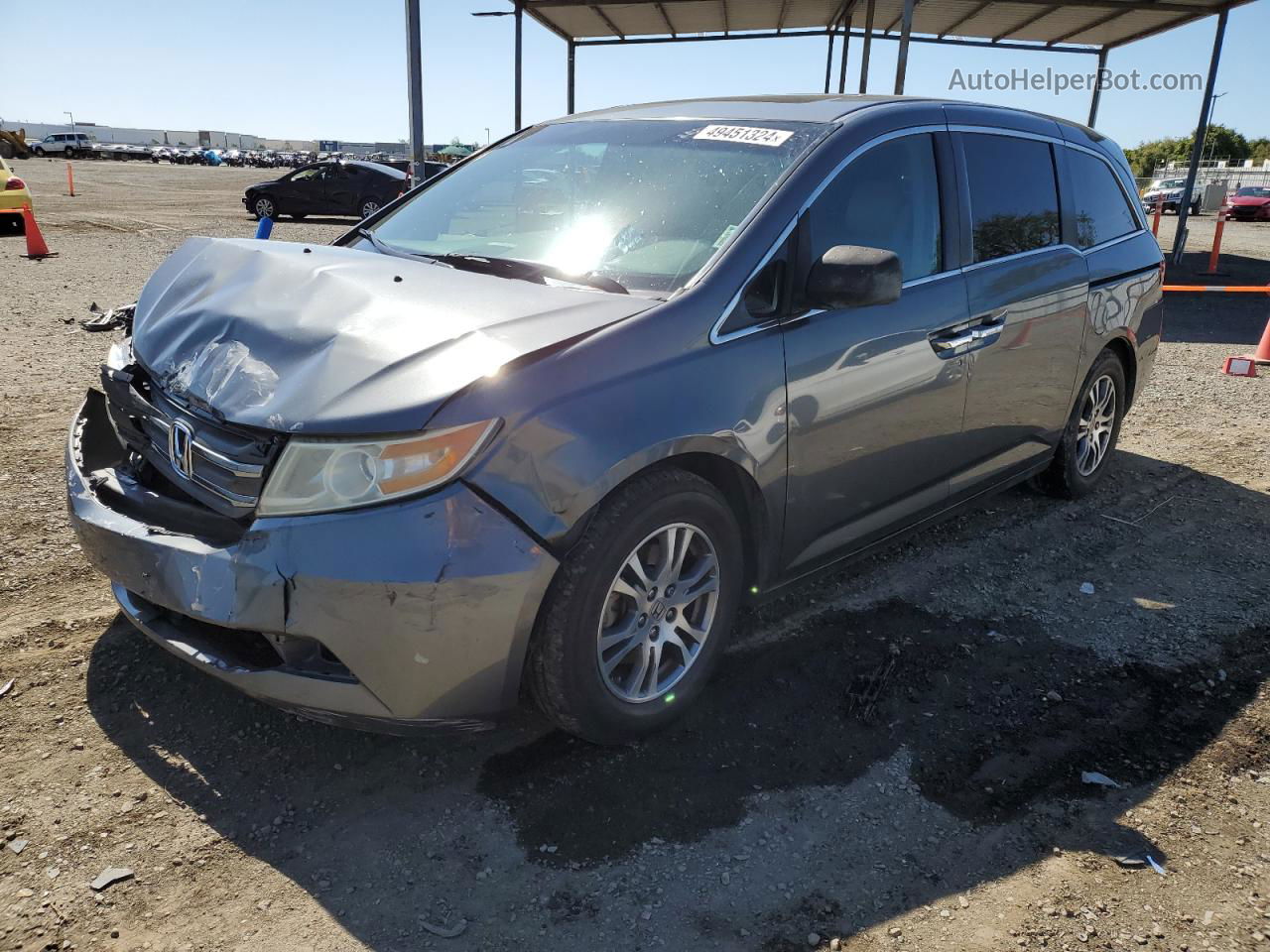 2013 Honda Odyssey Exl Gray vin: 5FNRL5H68DB036207