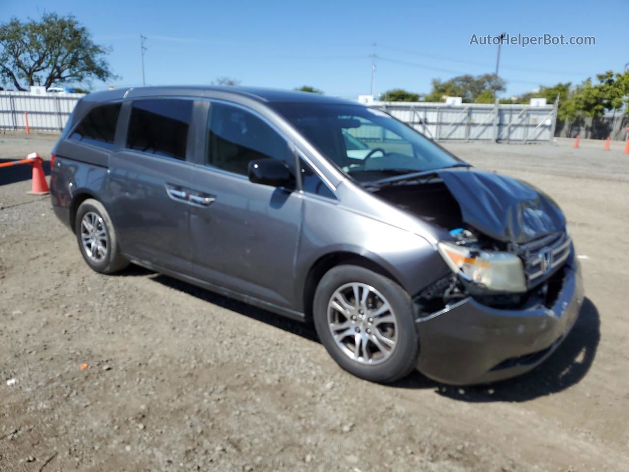 2013 Honda Odyssey Exl Gray vin: 5FNRL5H68DB036207