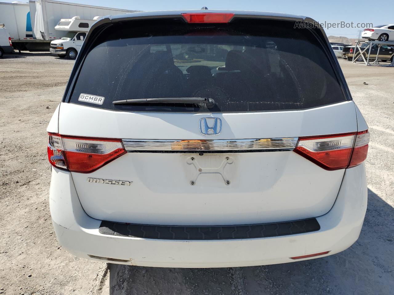 2013 Honda Odyssey Exl White vin: 5FNRL5H68DB043030