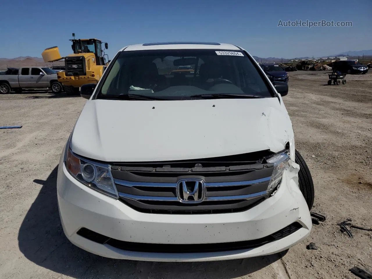 2013 Honda Odyssey Exl White vin: 5FNRL5H68DB043030