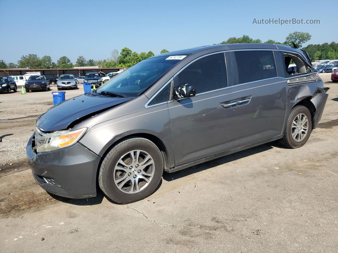 2013 Honda Odyssey Exl Gray vin: 5FNRL5H68DB057865