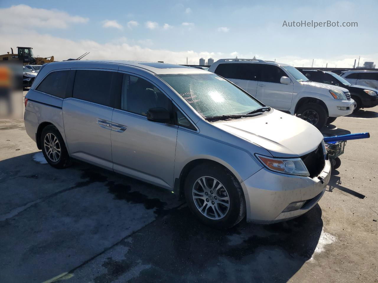 2013 Honda Odyssey Exl Silver vin: 5FNRL5H68DB086864