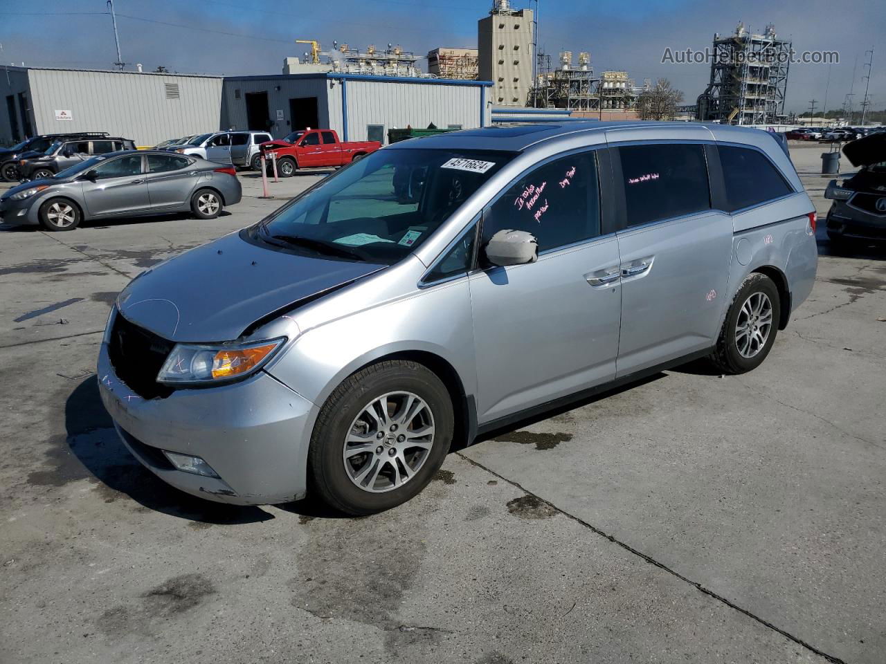 2013 Honda Odyssey Exl Silver vin: 5FNRL5H68DB086864