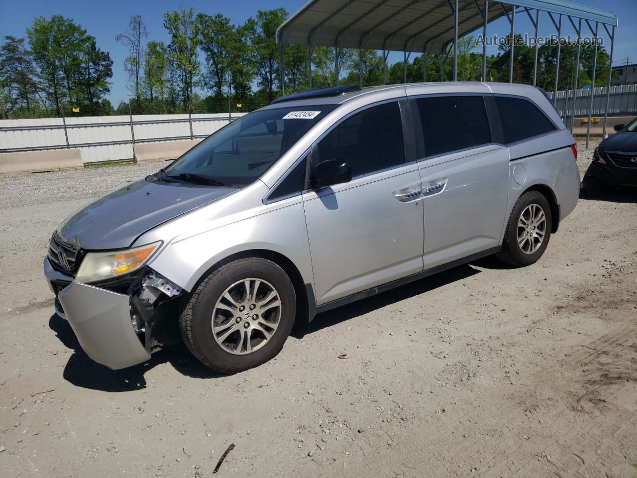 2013 Honda Odyssey Exl Silver vin: 5FNRL5H69DB018377