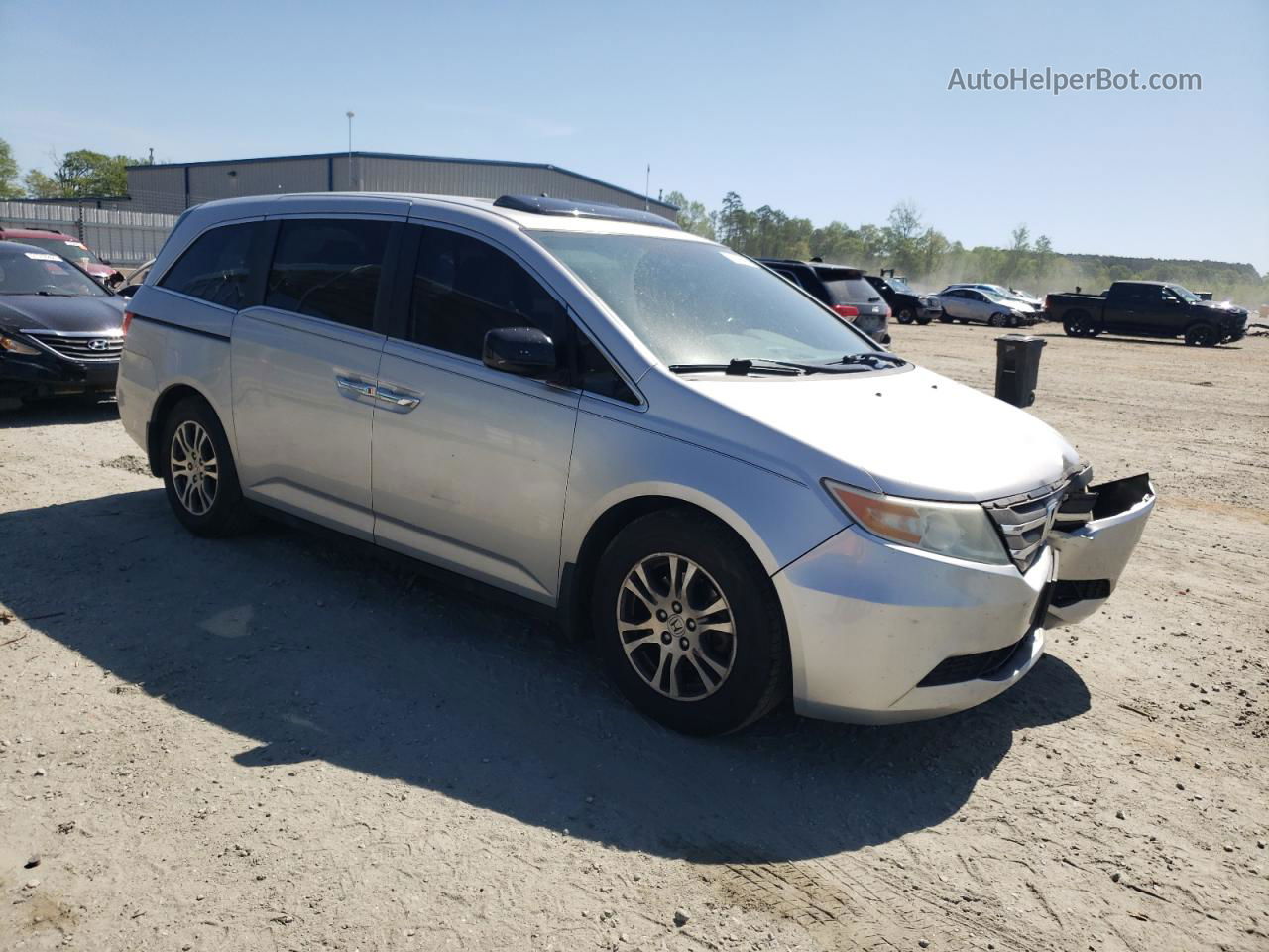 2013 Honda Odyssey Exl Серебряный vin: 5FNRL5H69DB018377