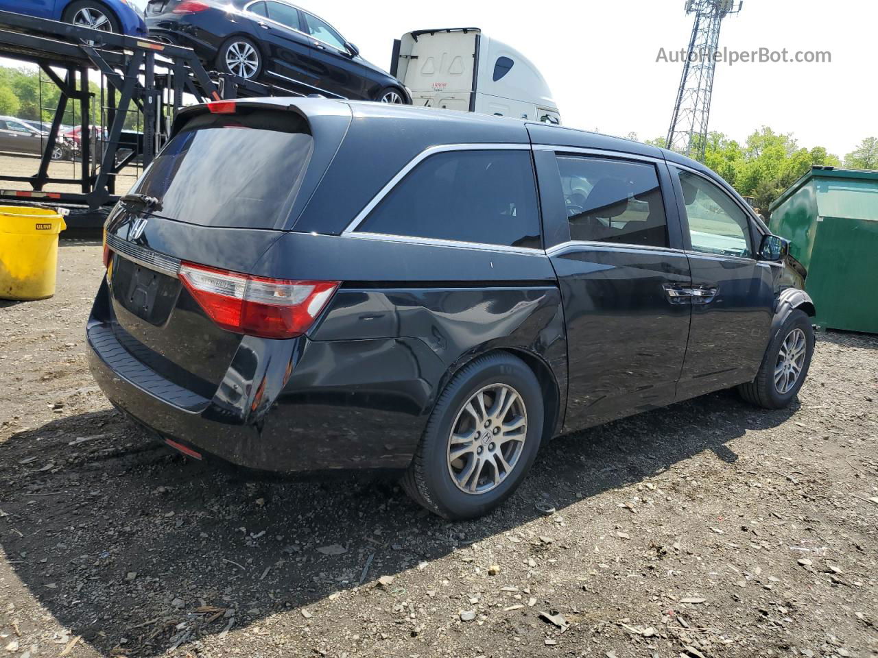 2013 Honda Odyssey Exl Черный vin: 5FNRL5H69DB022090