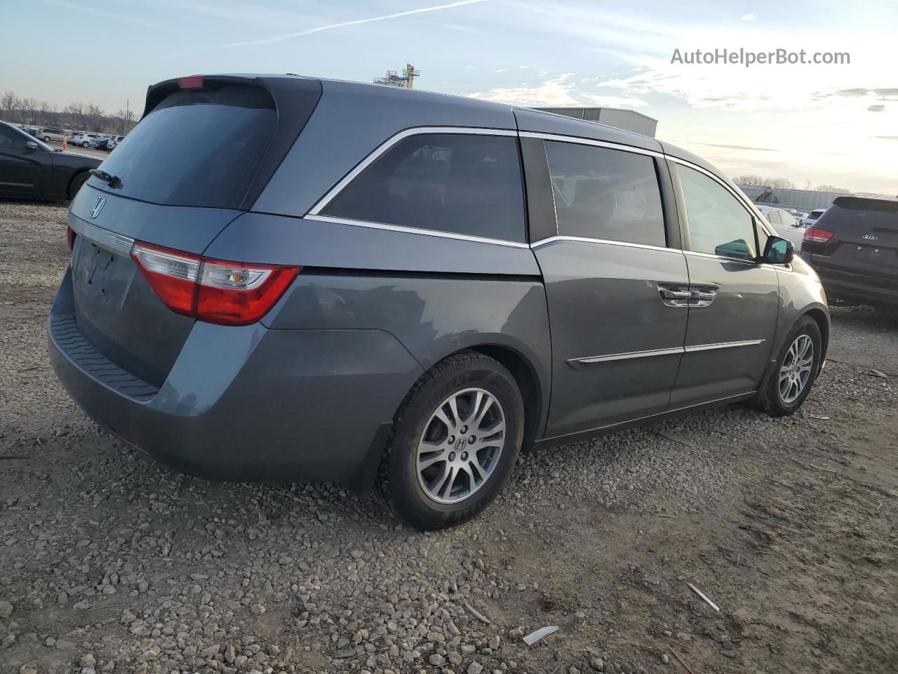 2013 Honda Odyssey Exl Gray vin: 5FNRL5H69DB023045