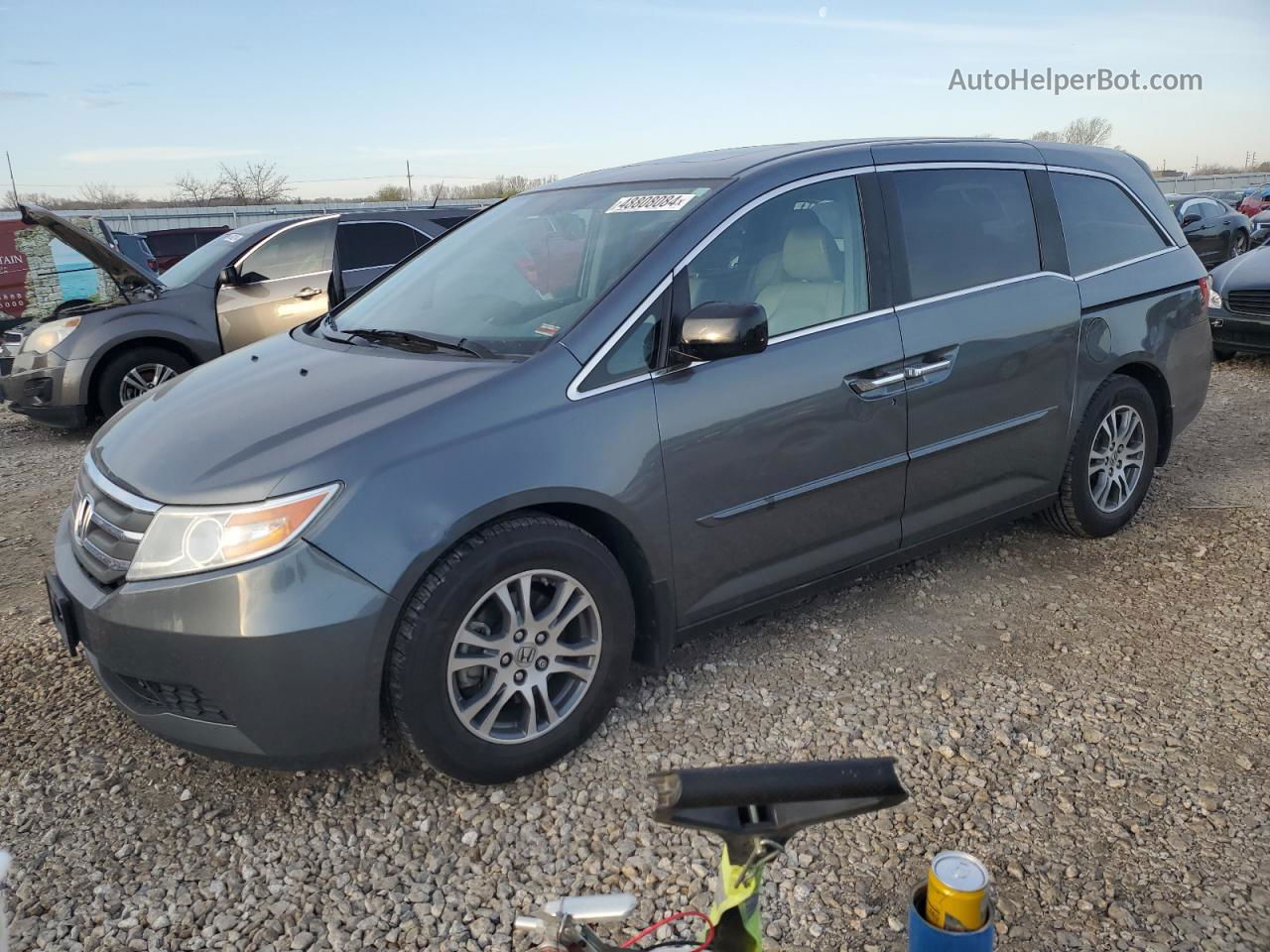 2013 Honda Odyssey Exl Gray vin: 5FNRL5H69DB023045