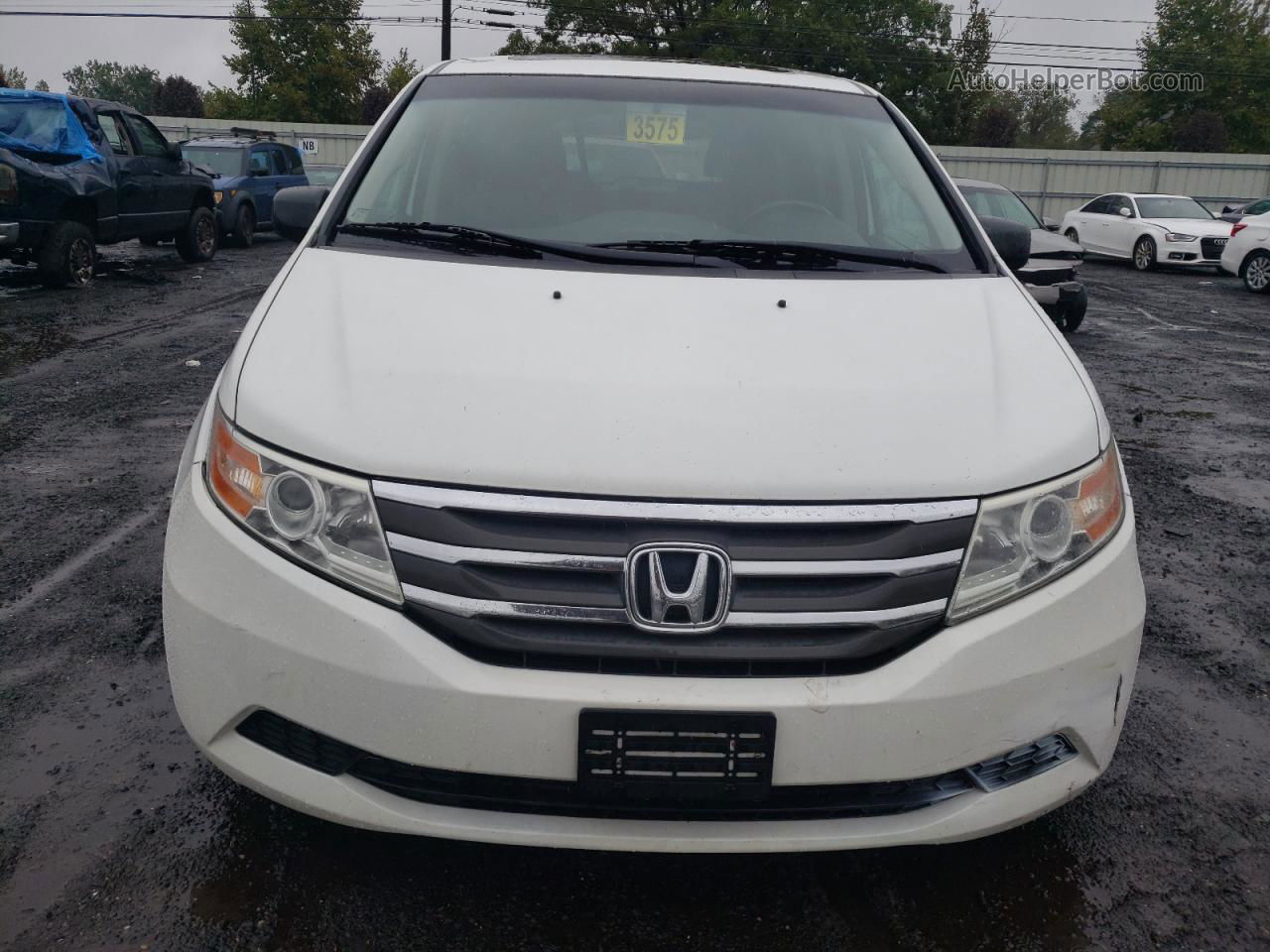 2013 Honda Odyssey Exl White vin: 5FNRL5H69DB059866