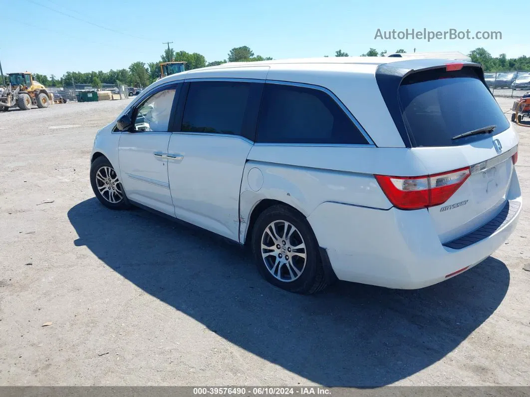 2013 Honda Odyssey Ex-l White vin: 5FNRL5H69DB067353