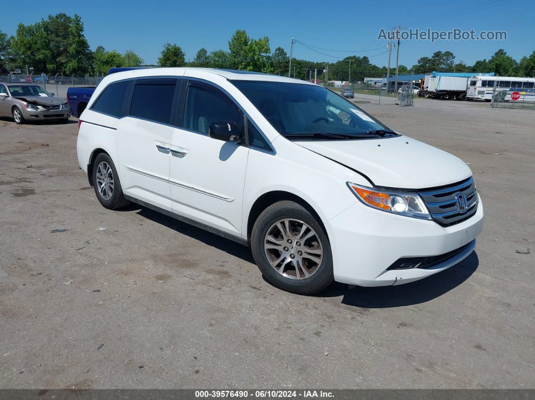 2013 Honda Odyssey Ex-l White vin: 5FNRL5H69DB067353