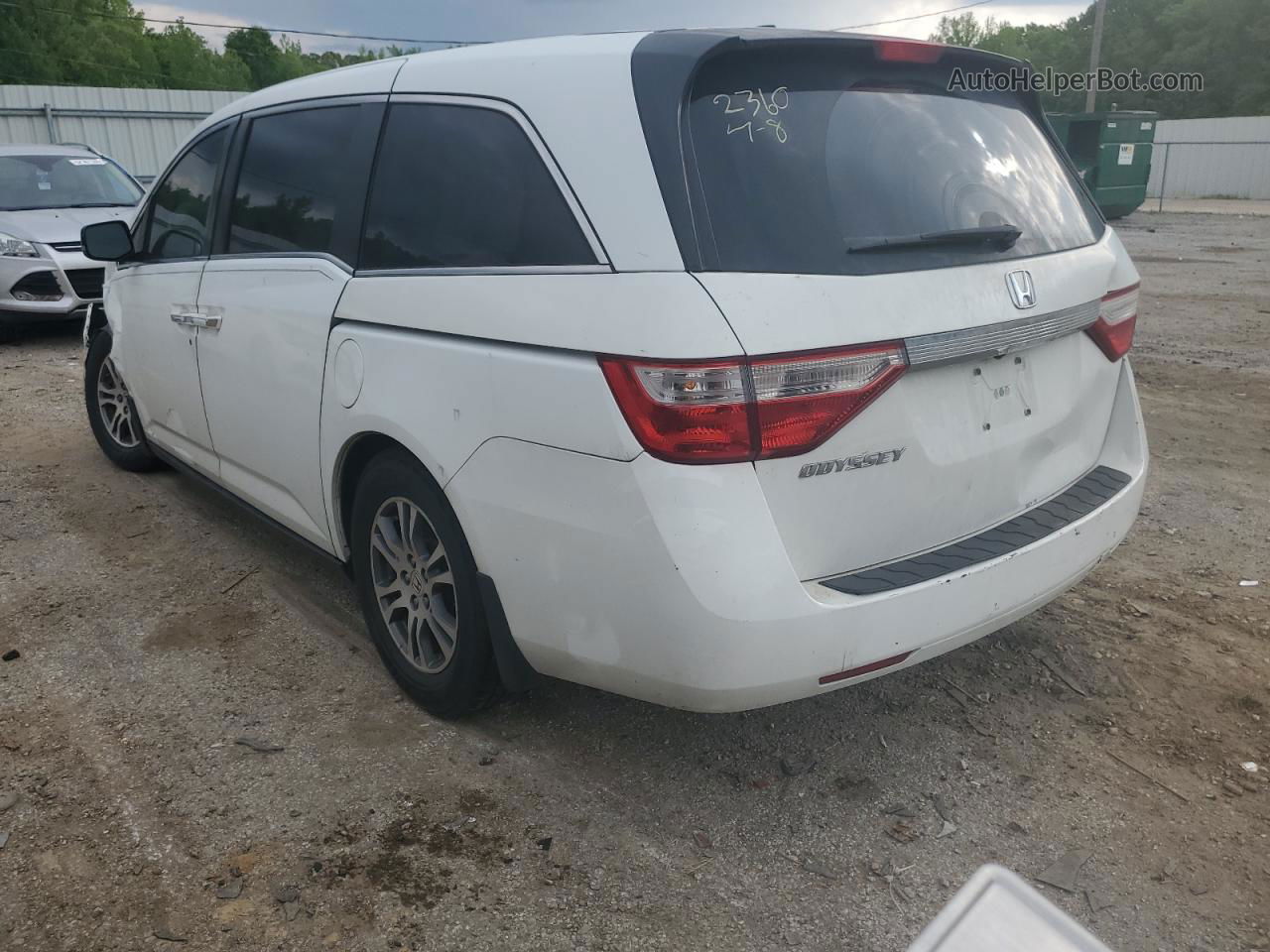 2013 Honda Odyssey Exl White vin: 5FNRL5H69DB072360