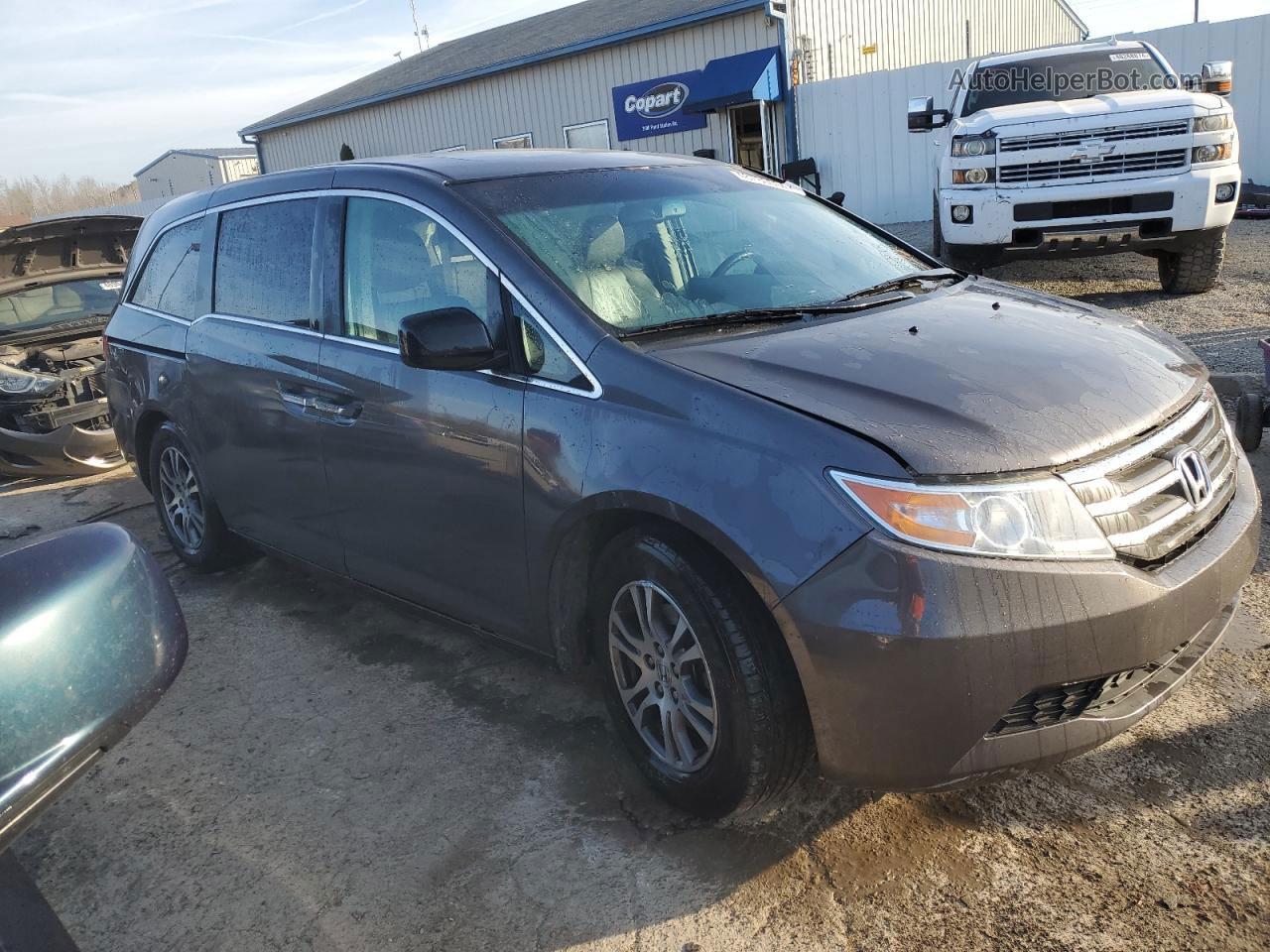 2013 Honda Odyssey Exl Gray vin: 5FNRL5H69DB077266