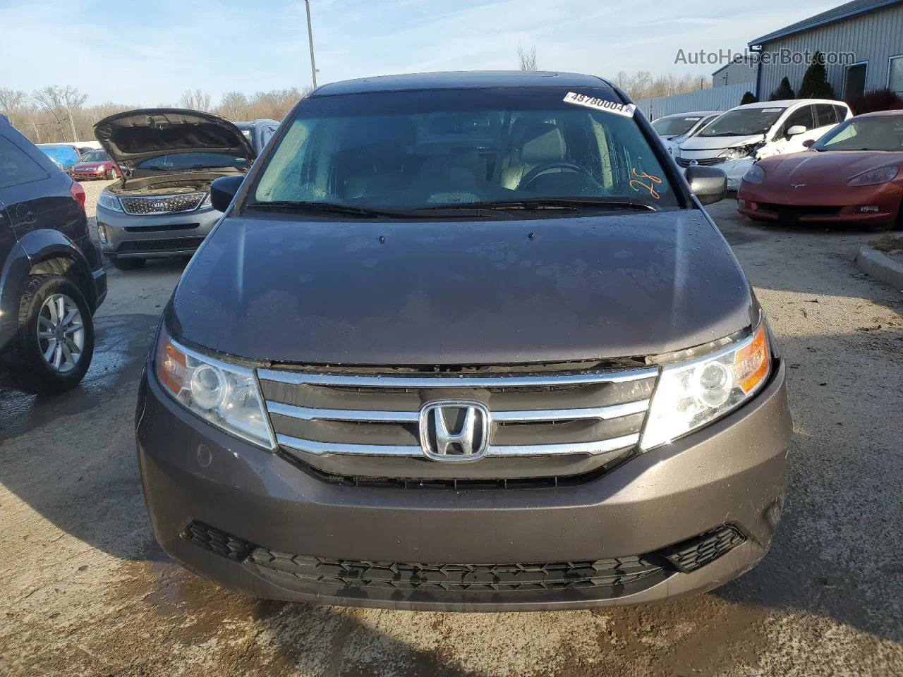 2013 Honda Odyssey Exl Gray vin: 5FNRL5H69DB077266