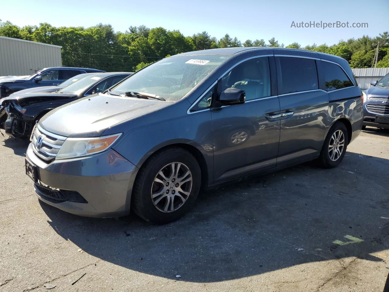 2013 Honda Odyssey Exl Blue vin: 5FNRL5H6XDB004021