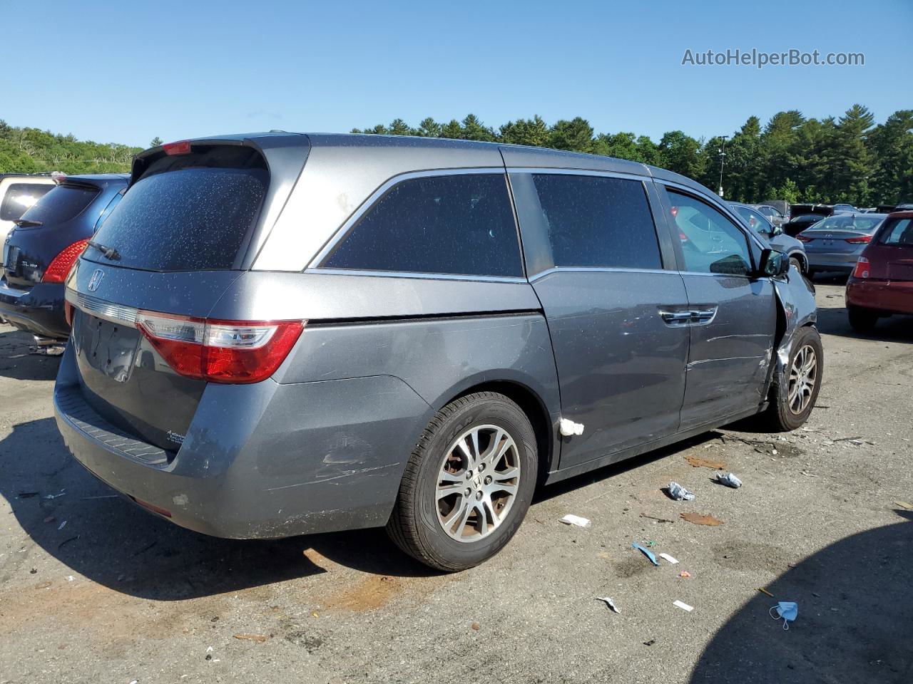 2013 Honda Odyssey Exl Blue vin: 5FNRL5H6XDB004021