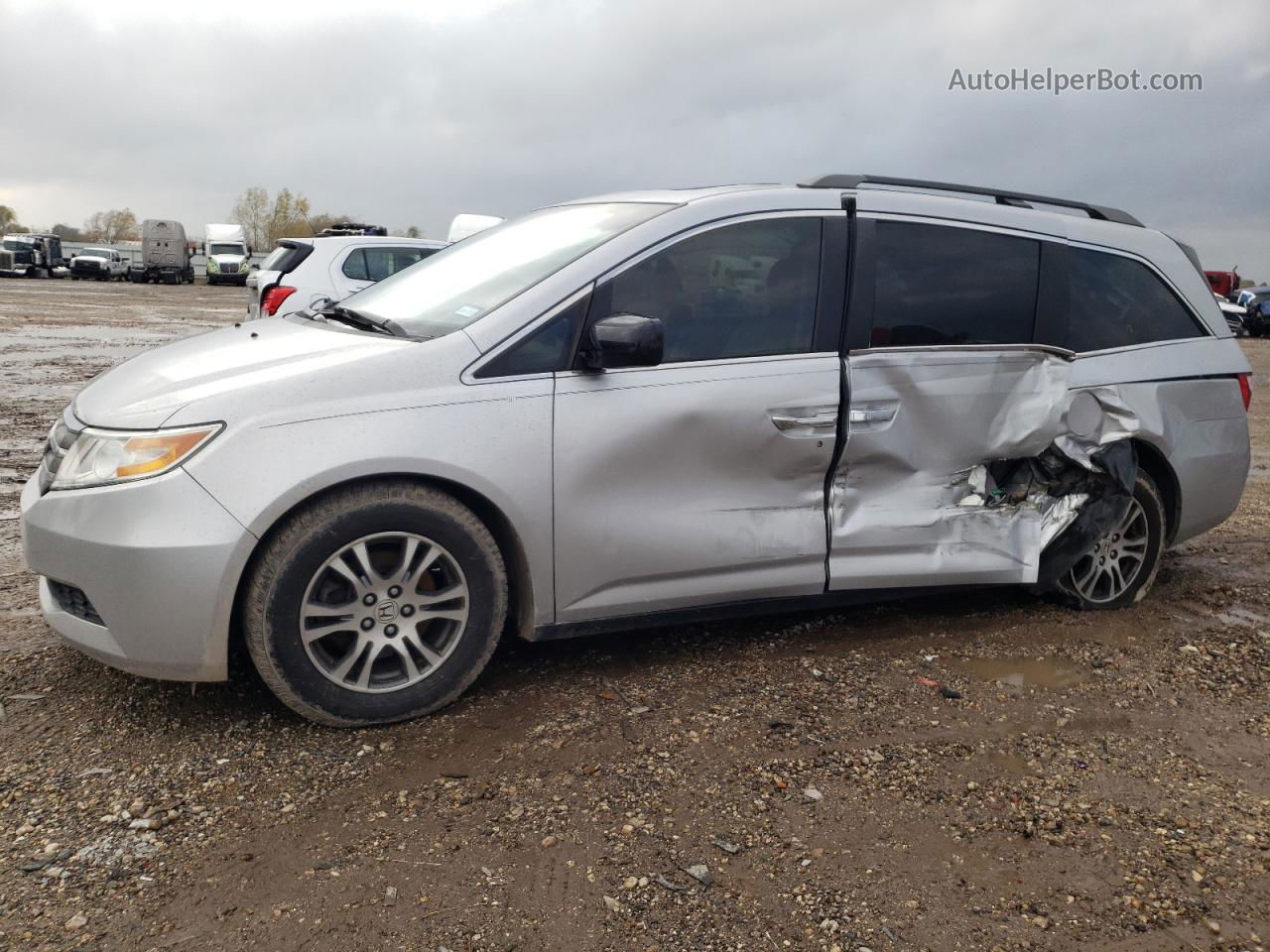 2013 Honda Odyssey Exl Silver vin: 5FNRL5H6XDB016623