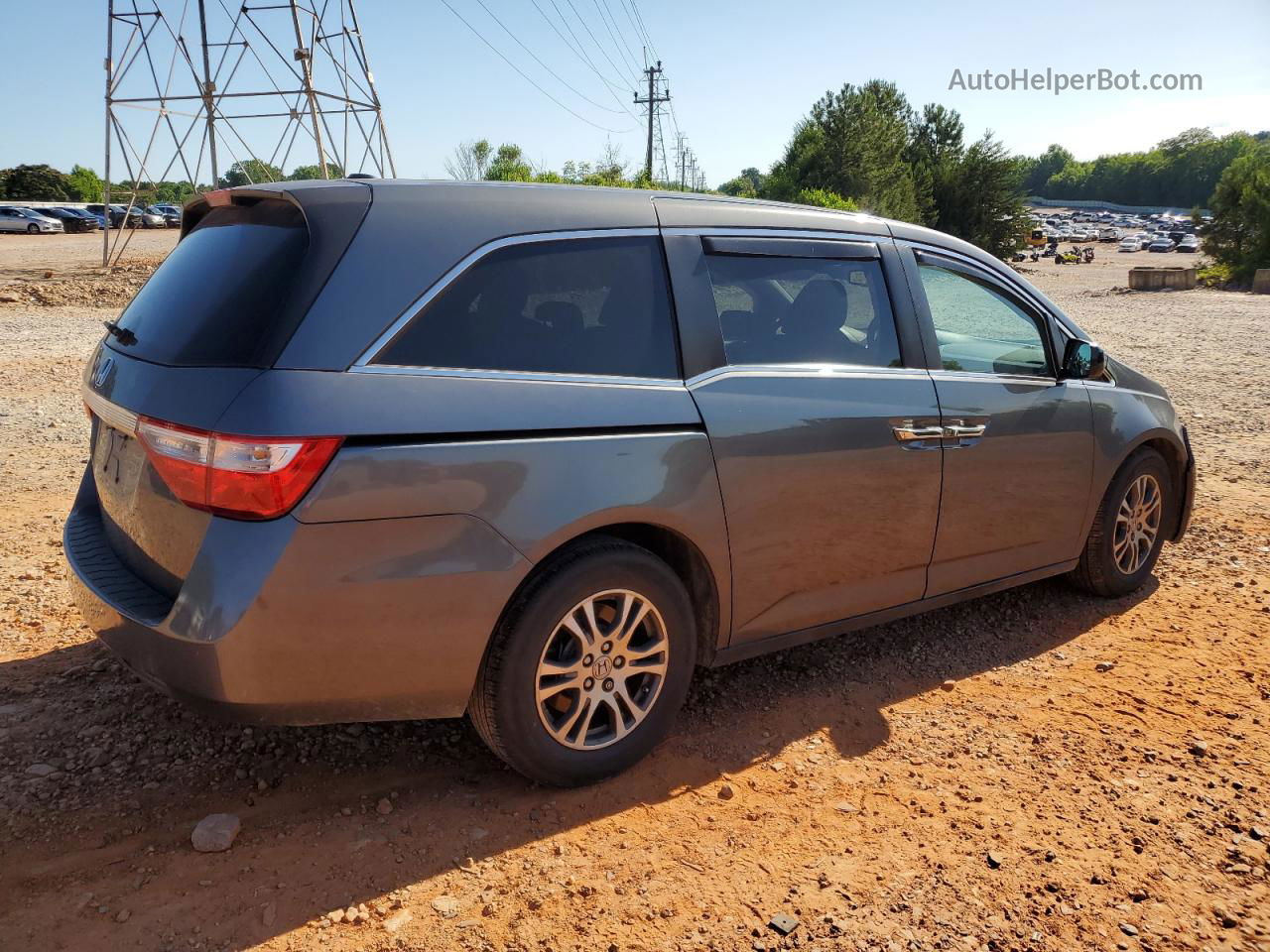 2013 Honda Odyssey Exl Gray vin: 5FNRL5H6XDB020056