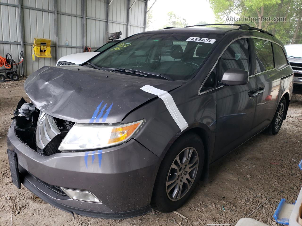 2013 Honda Odyssey Exl Gray vin: 5FNRL5H6XDB060766