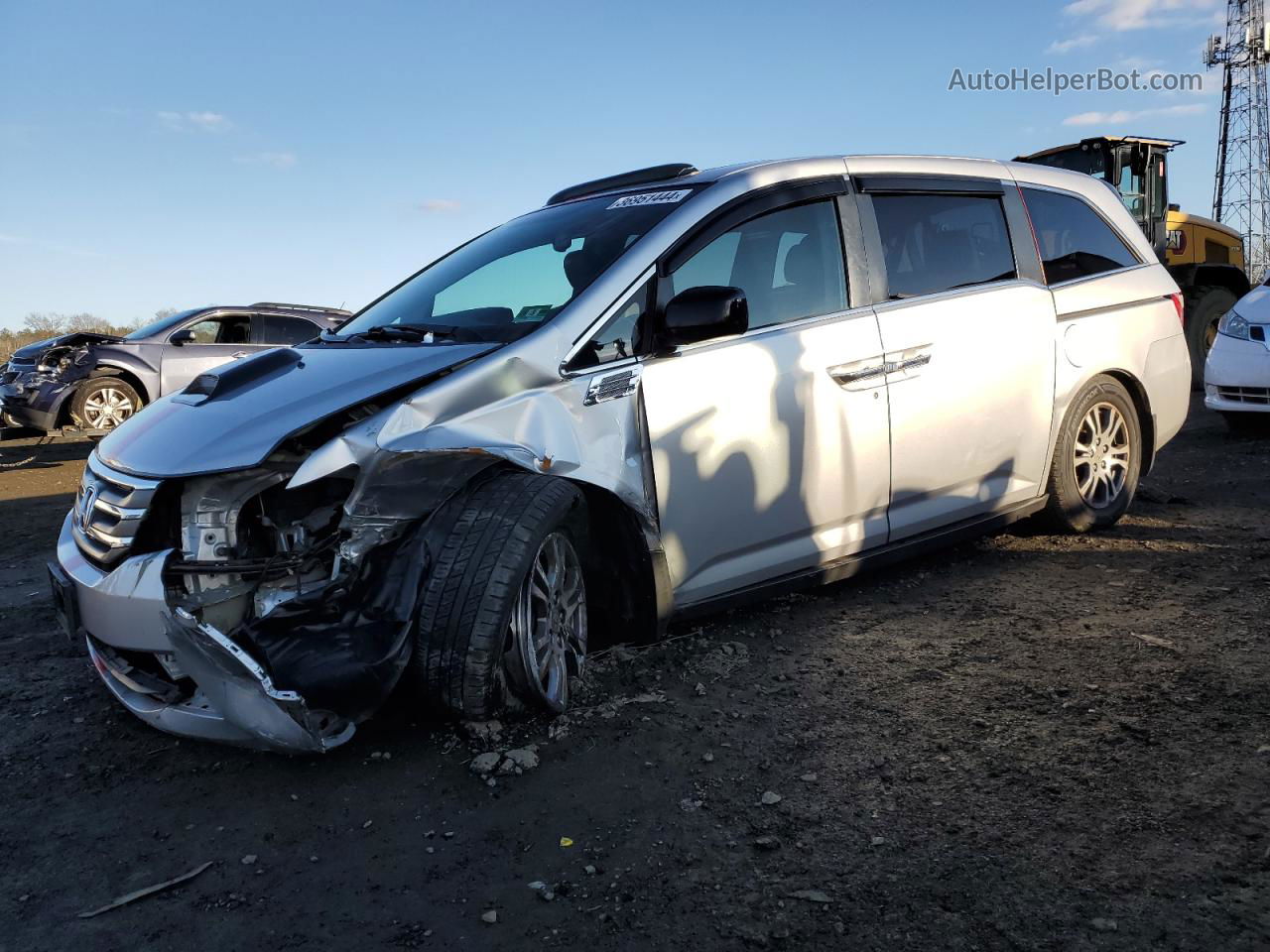 2013 Honda Odyssey Exl Silver vin: 5FNRL5H6XDB062114