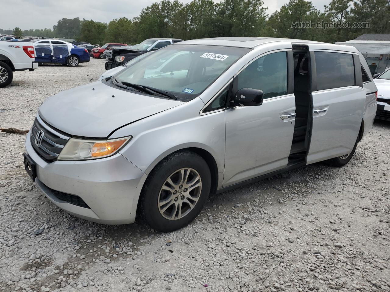 2013 Honda Odyssey Exl Silver vin: 5FNRL5H6XDB082511