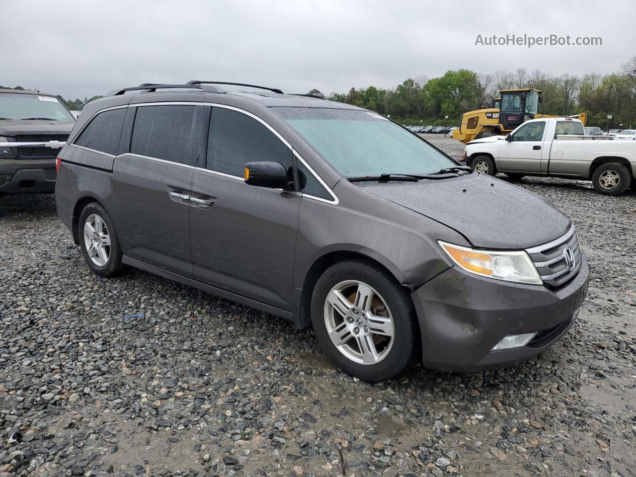 2013 Honda Odyssey Touring Серый vin: 5FNRL5H90DB002904