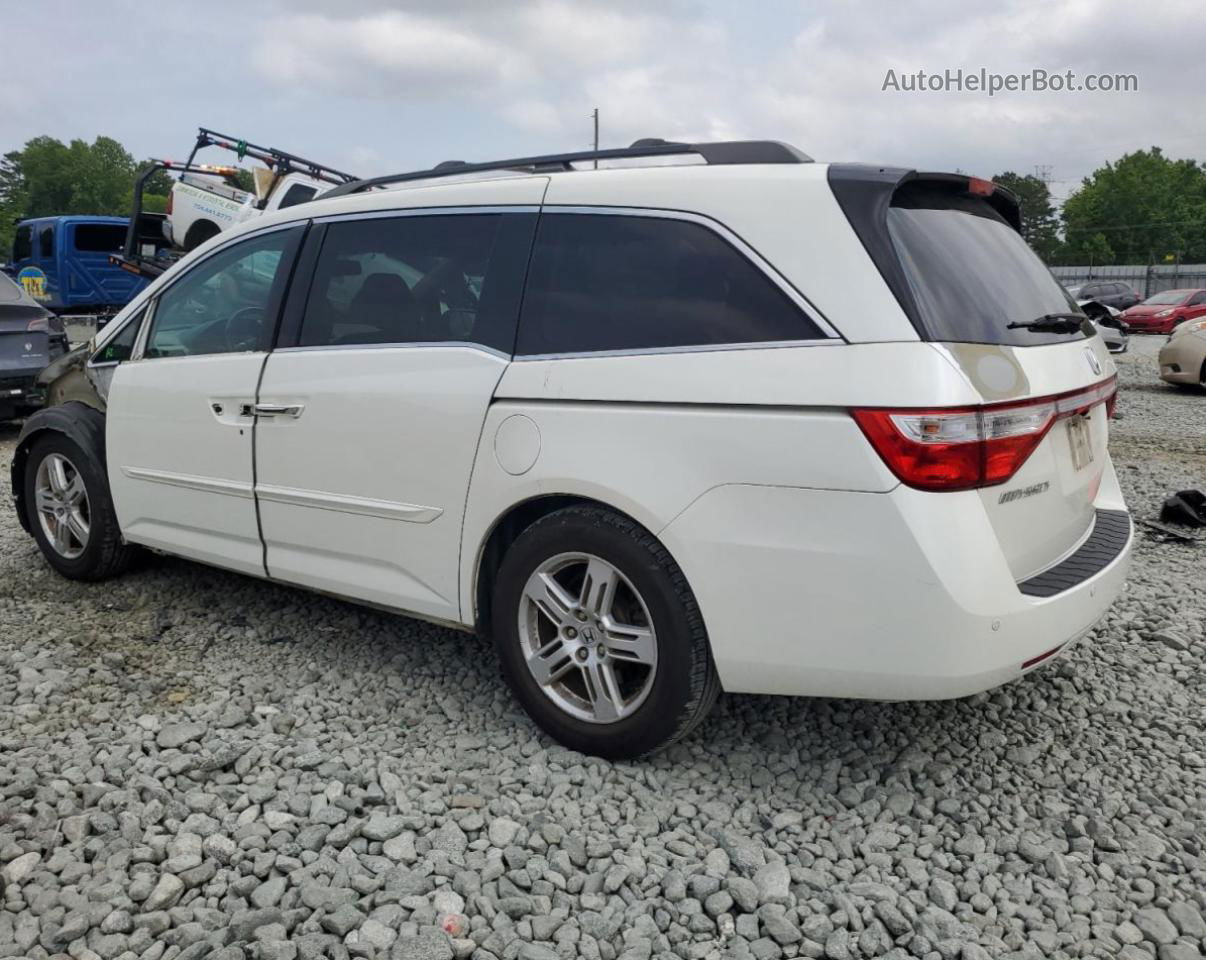 2013 Honda Odyssey Touring White vin: 5FNRL5H90DB047728