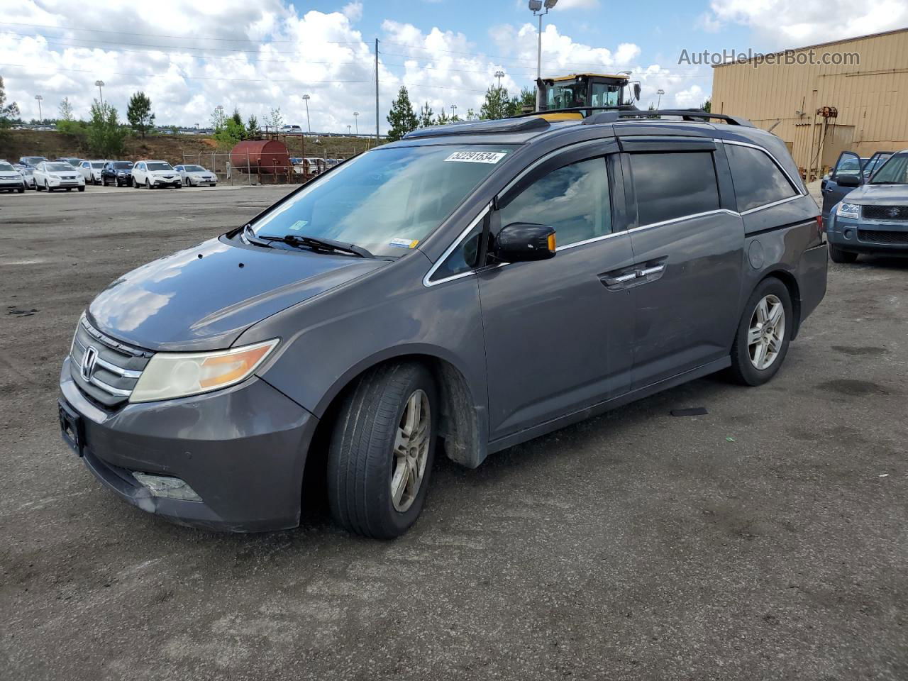 2013 Honda Odyssey Touring Gray vin: 5FNRL5H90DB066988