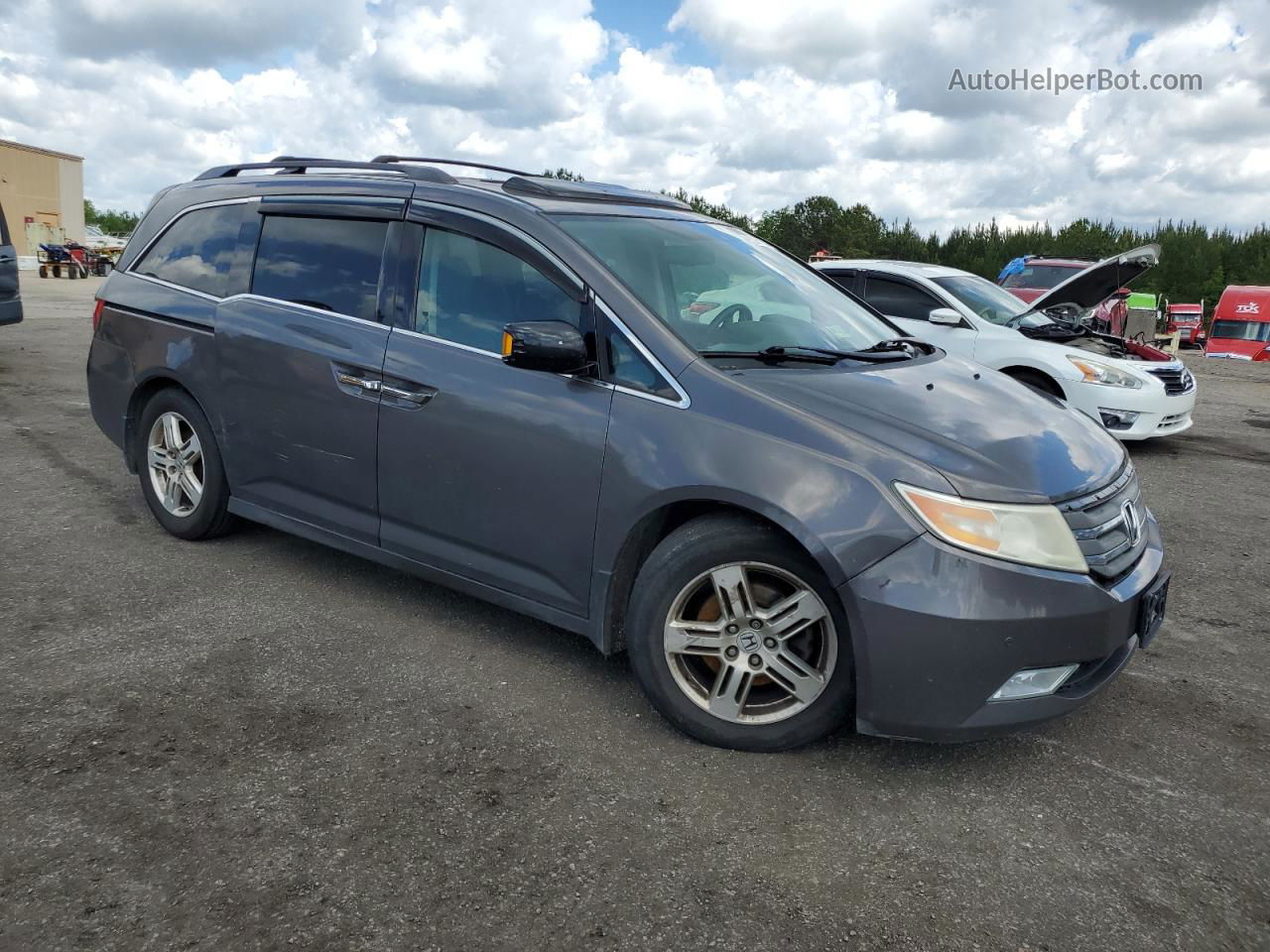 2013 Honda Odyssey Touring Gray vin: 5FNRL5H90DB066988