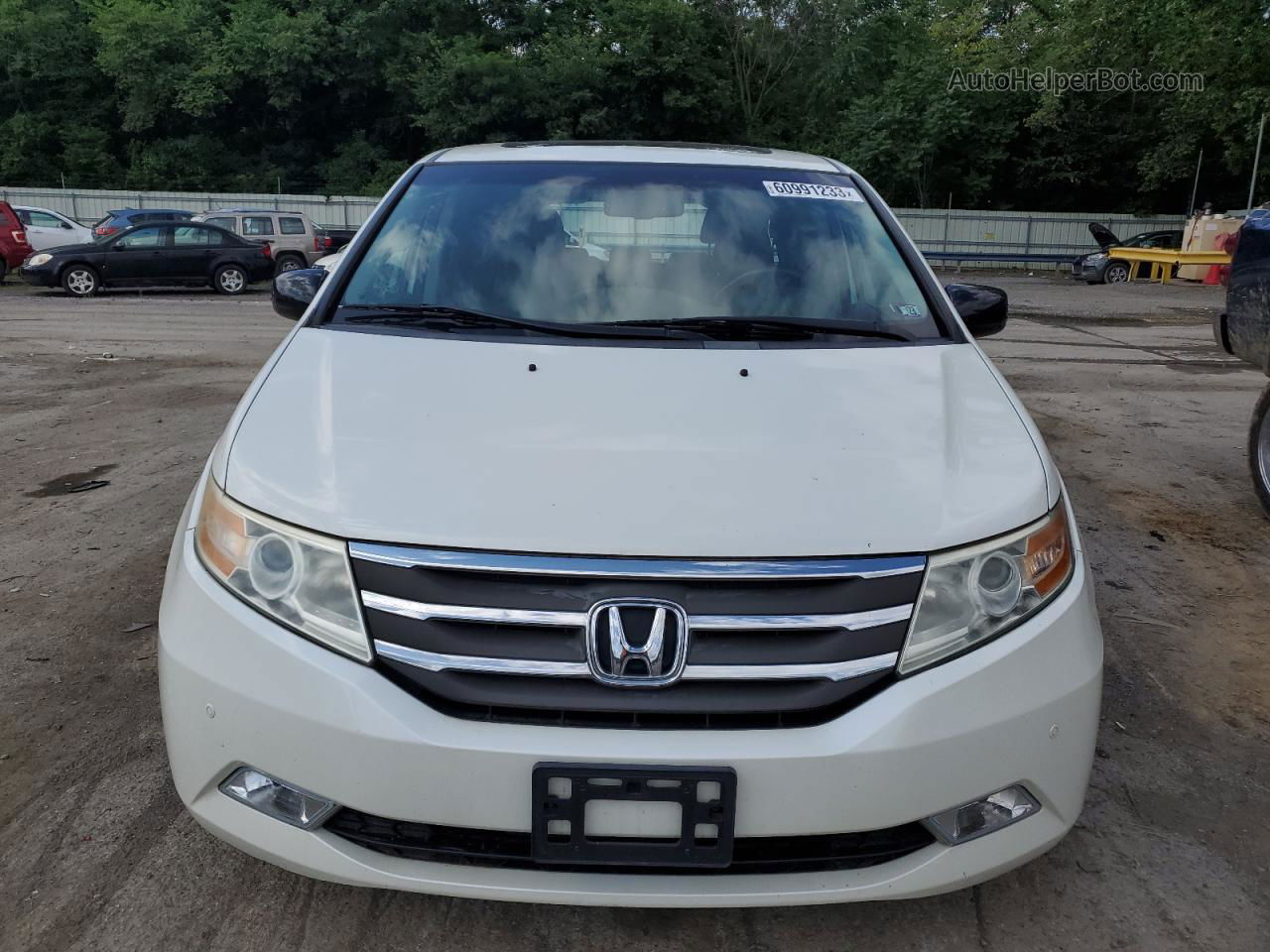 2013 Honda Odyssey Touring Белый vin: 5FNRL5H92DB044118