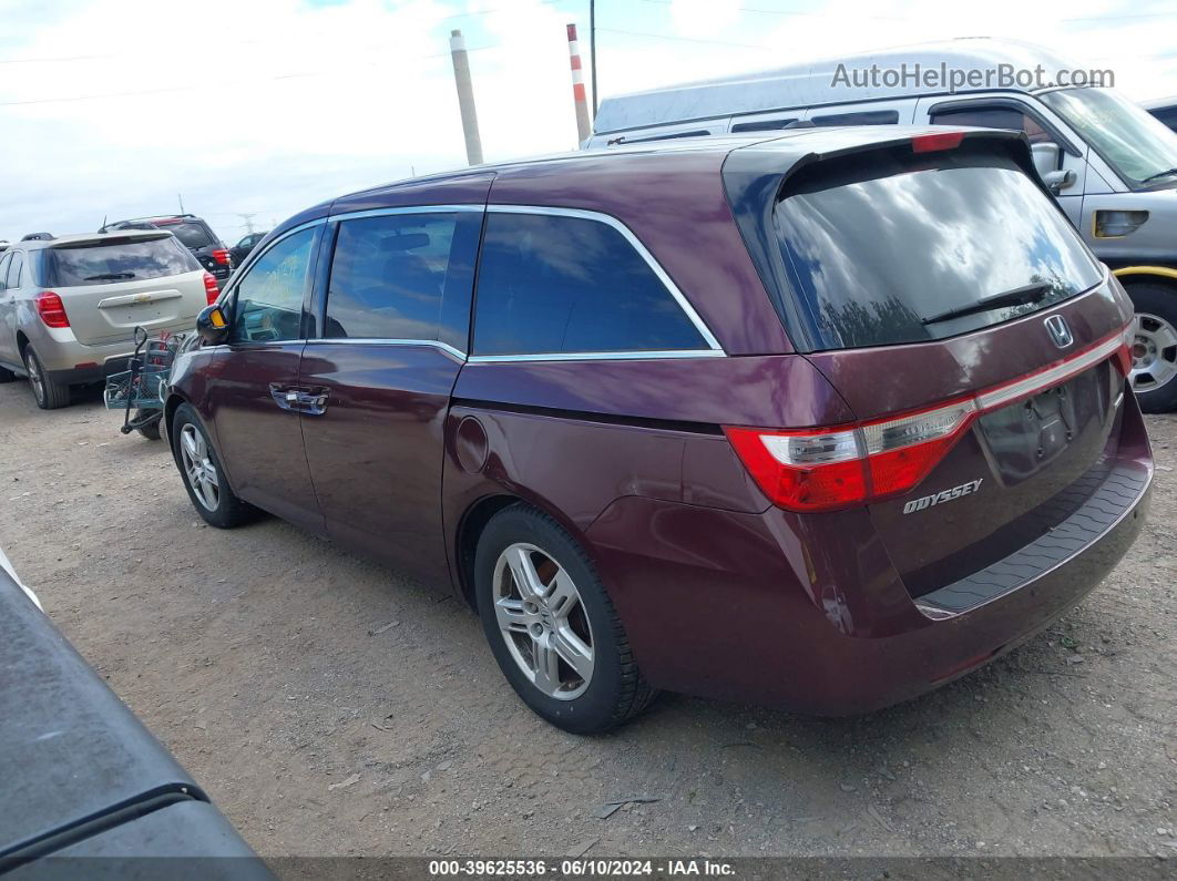 2013 Honda Odyssey Touring/touring Elite Maroon vin: 5FNRL5H93DB008339