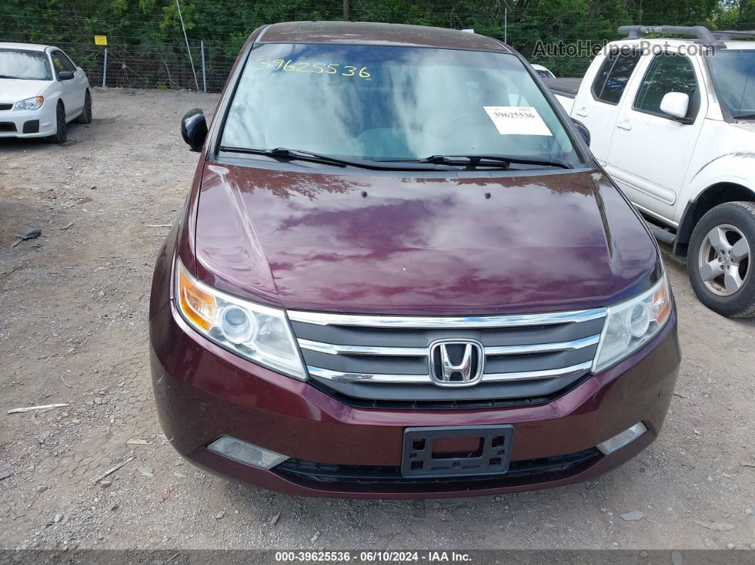 2013 Honda Odyssey Touring/touring Elite Maroon vin: 5FNRL5H93DB008339