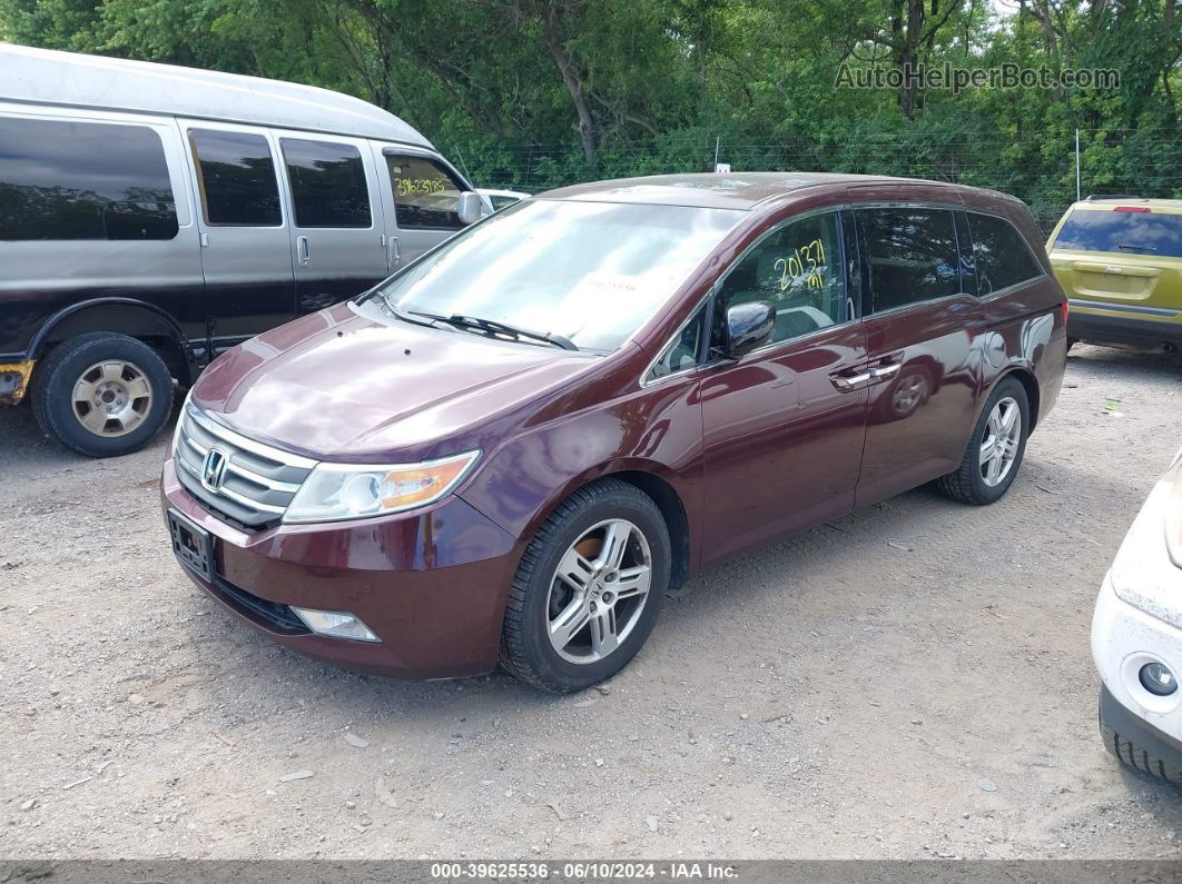 2013 Honda Odyssey Touring/touring Elite Maroon vin: 5FNRL5H93DB008339