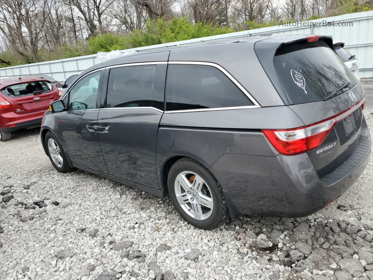 2013 Honda Odyssey Touring Gray vin: 5FNRL5H93DB017218