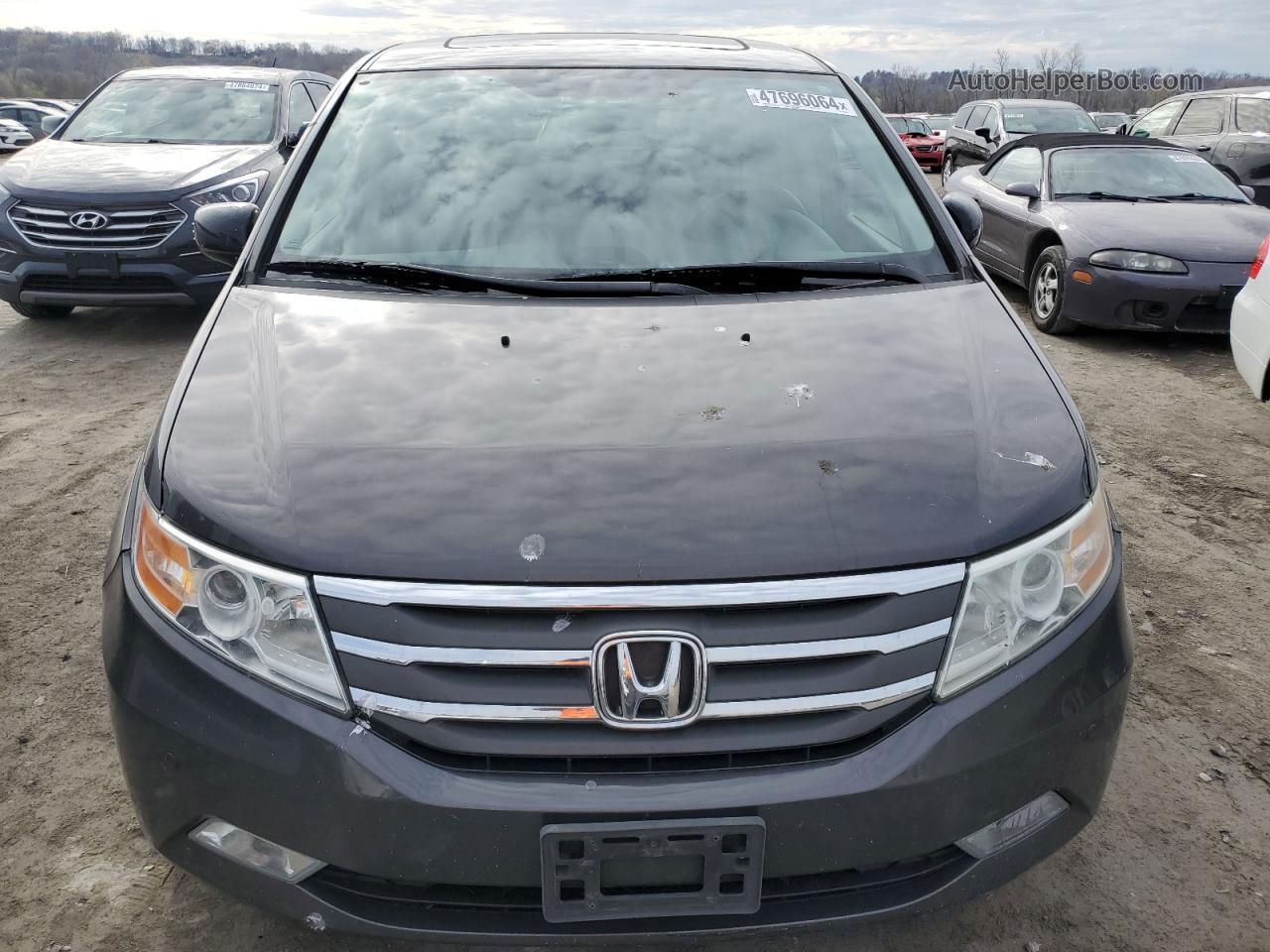 2013 Honda Odyssey Touring Gray vin: 5FNRL5H94DB036506