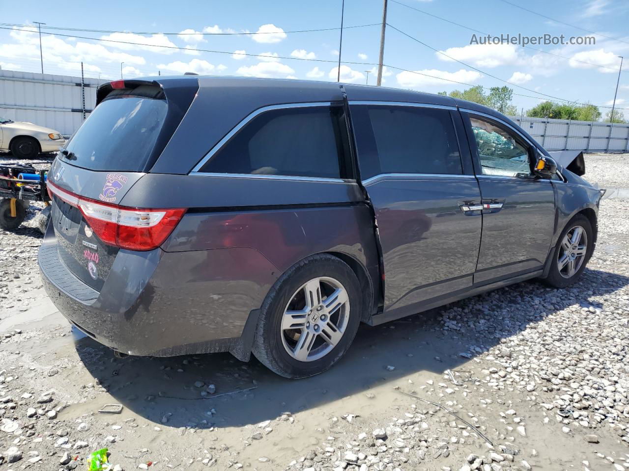 2013 Honda Odyssey Touring Серый vin: 5FNRL5H94DB054553