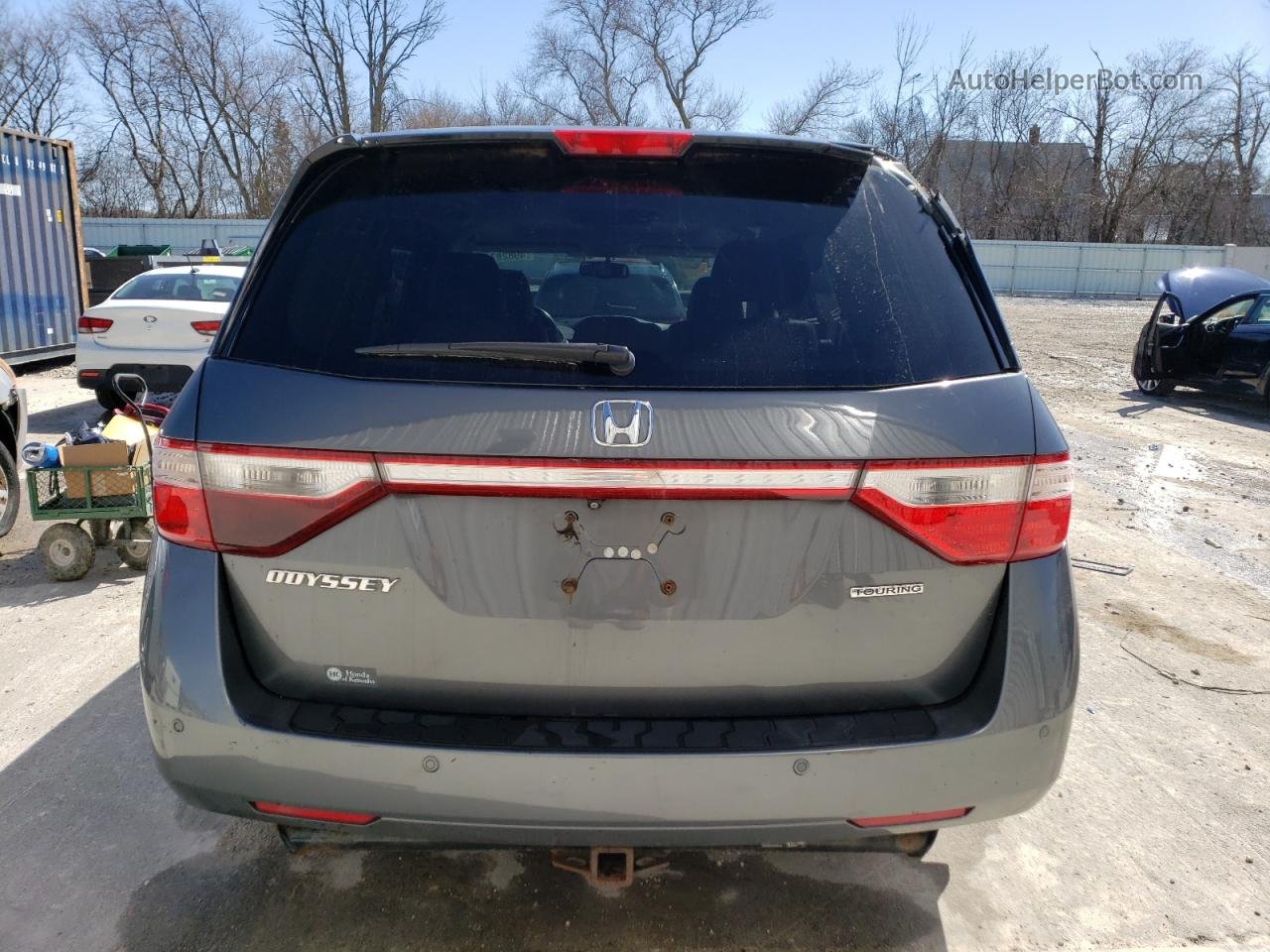 2013 Honda Odyssey Touring Gray vin: 5FNRL5H95DB066081