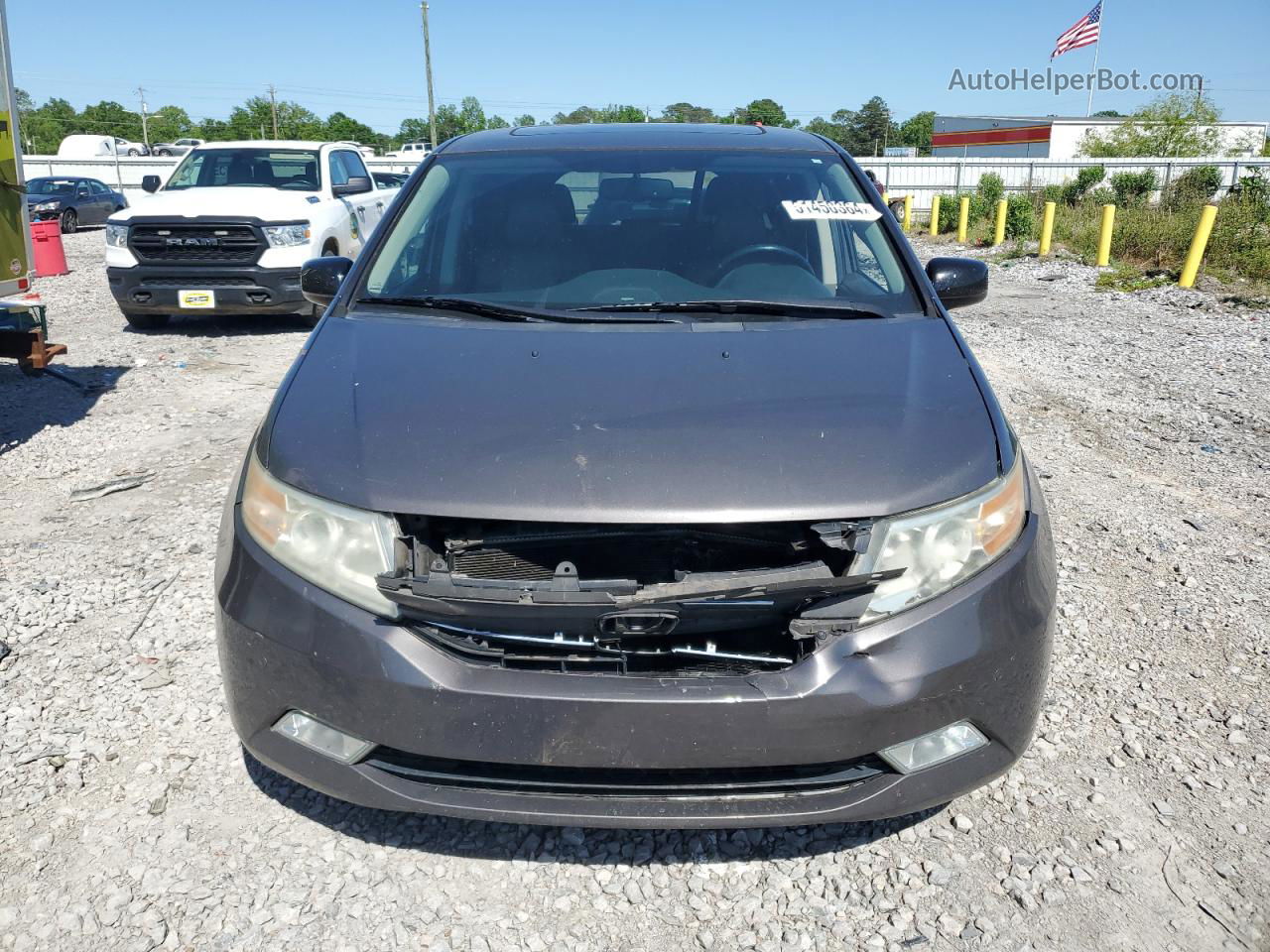 2013 Honda Odyssey Touring Gray vin: 5FNRL5H96DB013227