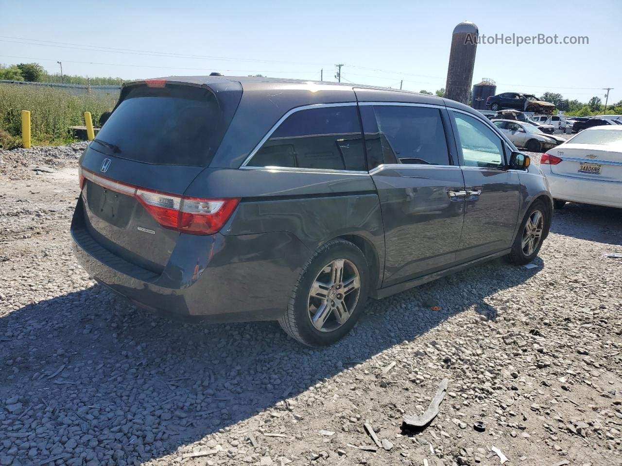 2013 Honda Odyssey Touring Gray vin: 5FNRL5H96DB013227