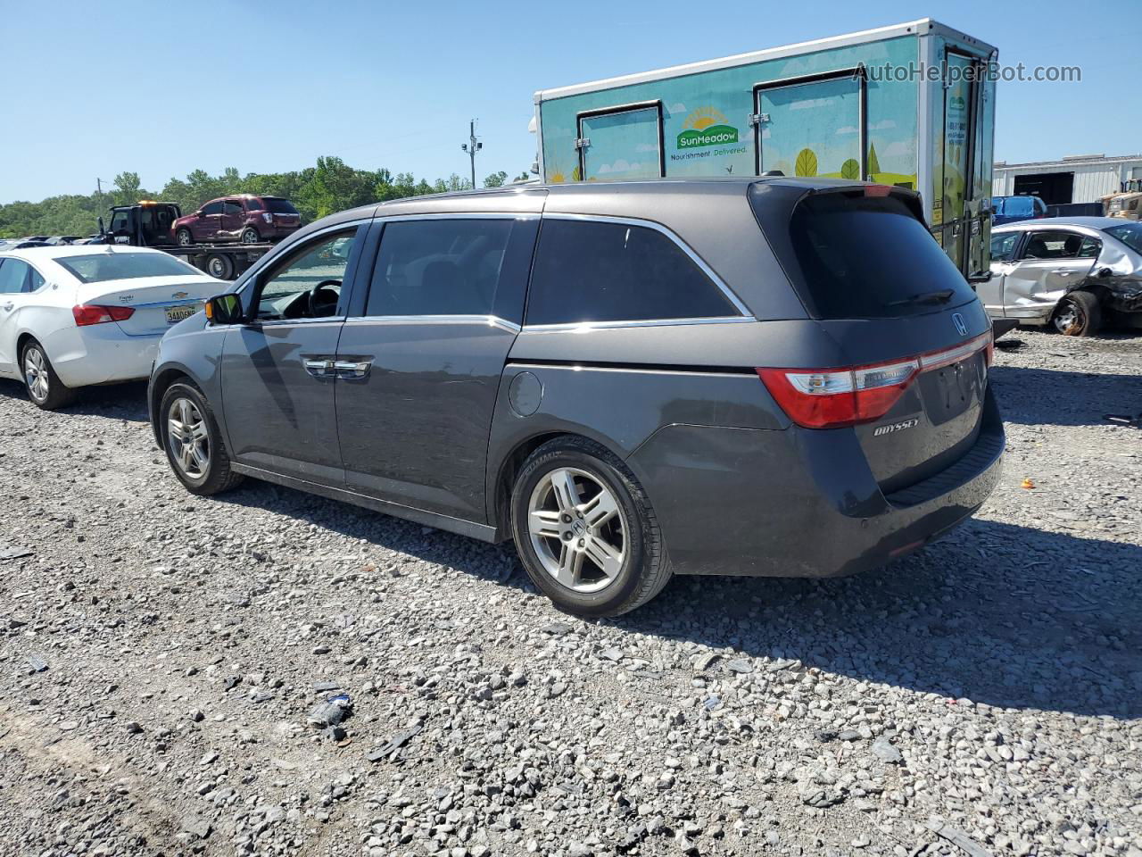 2013 Honda Odyssey Touring Gray vin: 5FNRL5H96DB013227